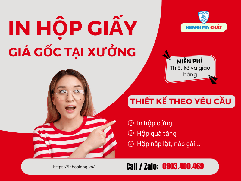 In hộp giấy giá gốc theo yêu cầu tại In Hoa Long