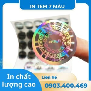 In tem 7 màu hologram tại in Hoa Long