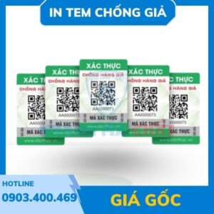 In tem chống hàng giả giá rẻ Hà Nội