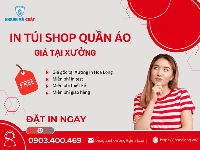 In túi shop quần áo giá rẻ theo yêu cầu tại Hà Nội