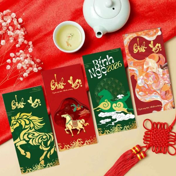 In lì xì Tết 2026 giá rẻ, thiết kế theo yêu cầu