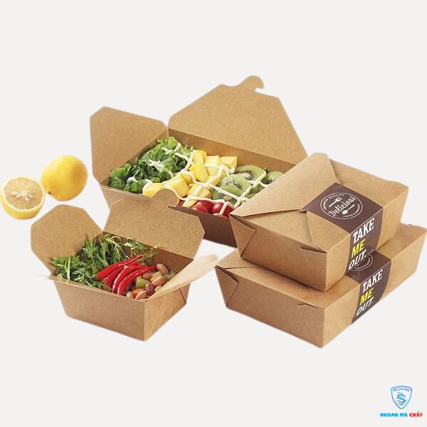 Kích thước hộp giấy đựng thực phẩm phổ biến