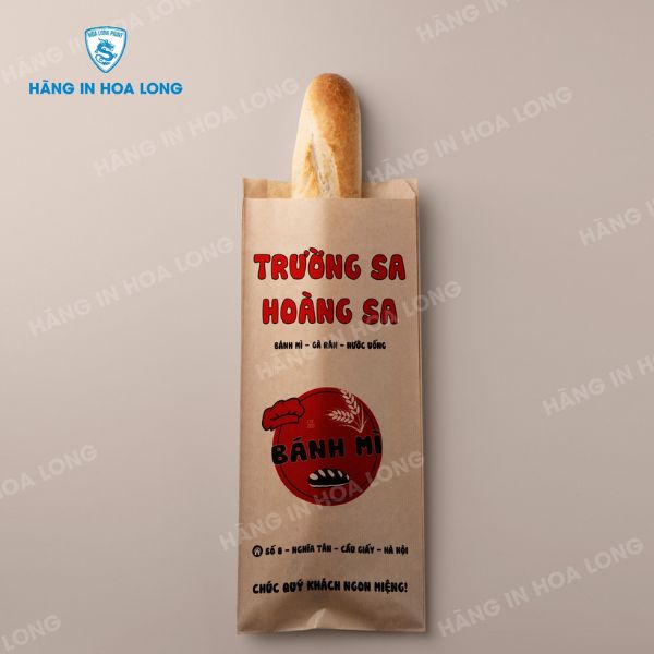 Kích thước túi giấy đựng bánh mì phổ biến 