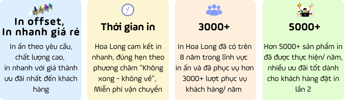 In Hoa Long cam kết về thời gian giao hàng