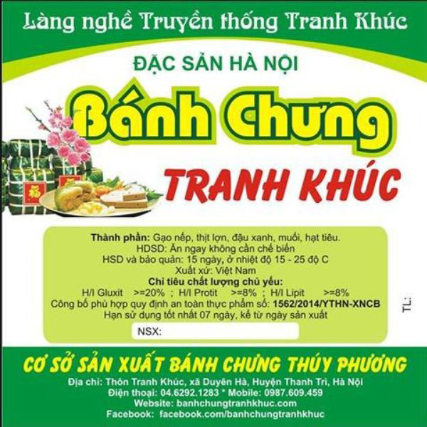 In tem nhãn bánh chưng giá rẻ theo yêu cầu tại in Hoa Long