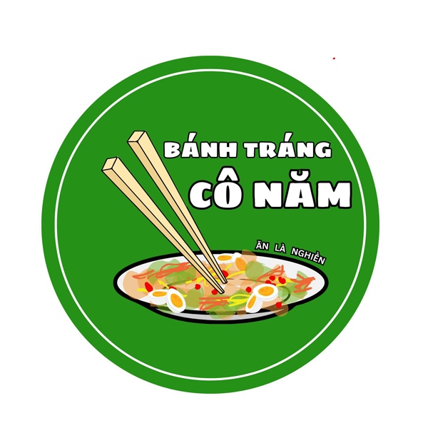 In tem nhãn bánh tráng trộn cô Năm