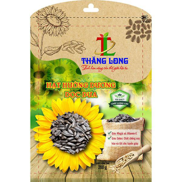 In tem nhãn hạt hướng dương tại in Hoa Long