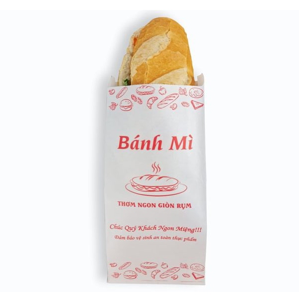 Mẫu túi giấy đựng bánh mì truyền thống