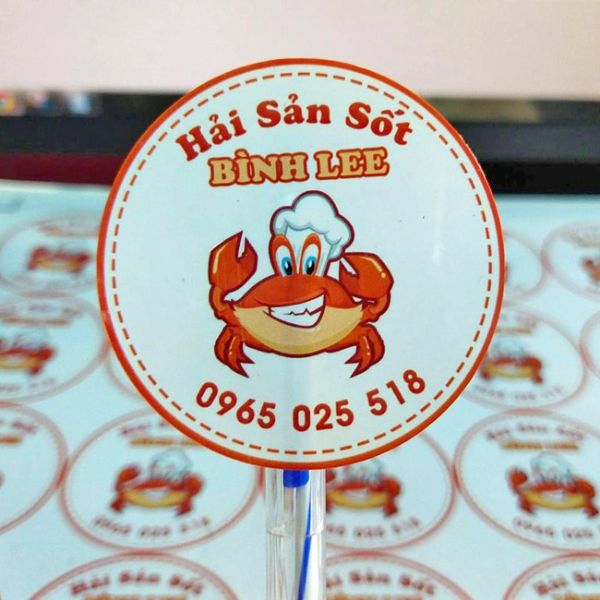 In tem hải sản giá rẻ tại in Hoa Long