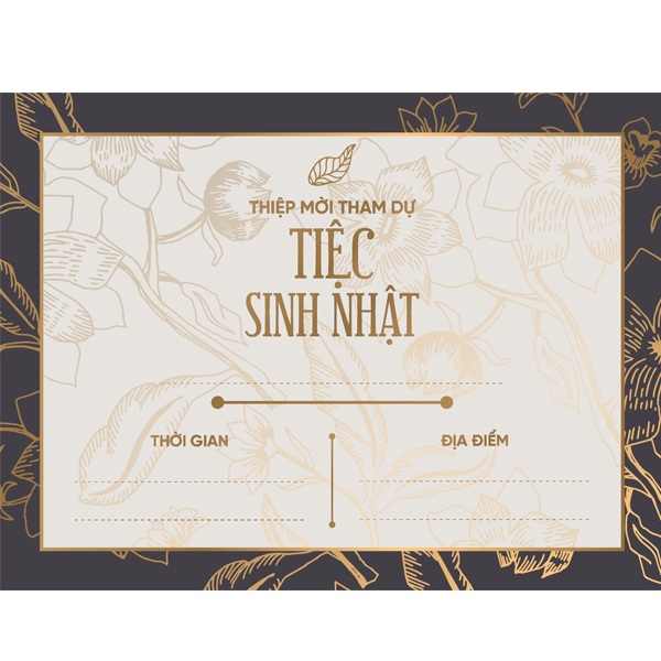 In thiệp mời sinh nhật sang trọng tại Hà Nội