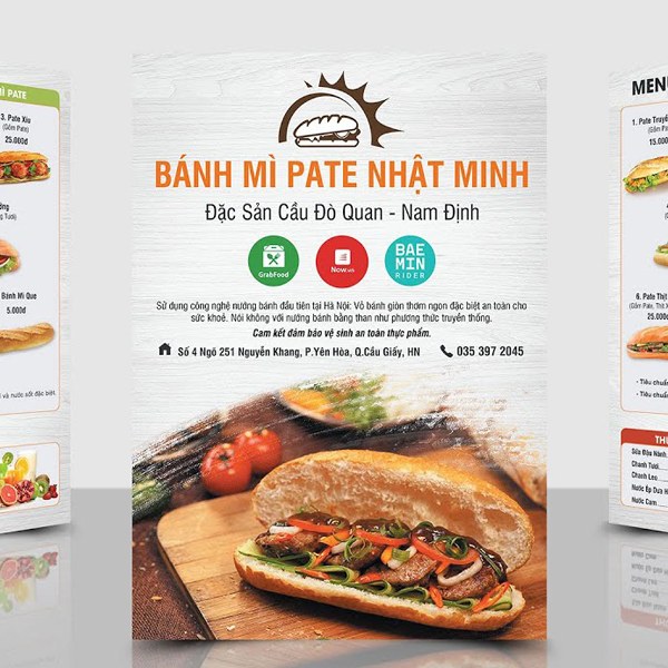 In tờ rơi bánh mì Nam Định