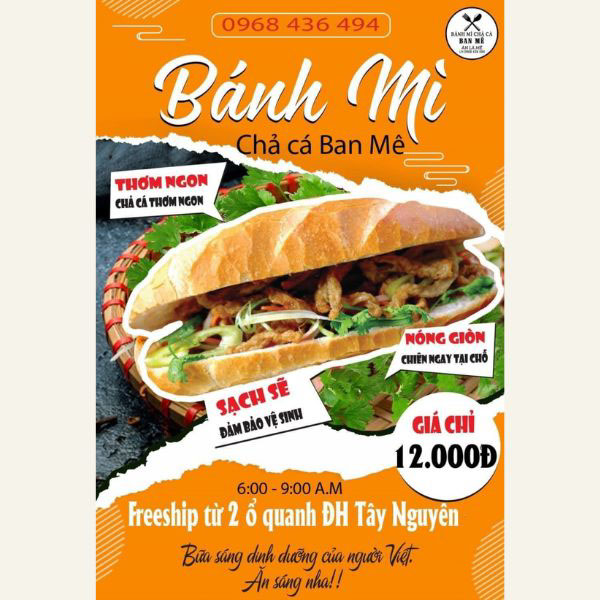 In tờ rơi bánh mì theo yêu cầu tại xưởng in Hoa Long