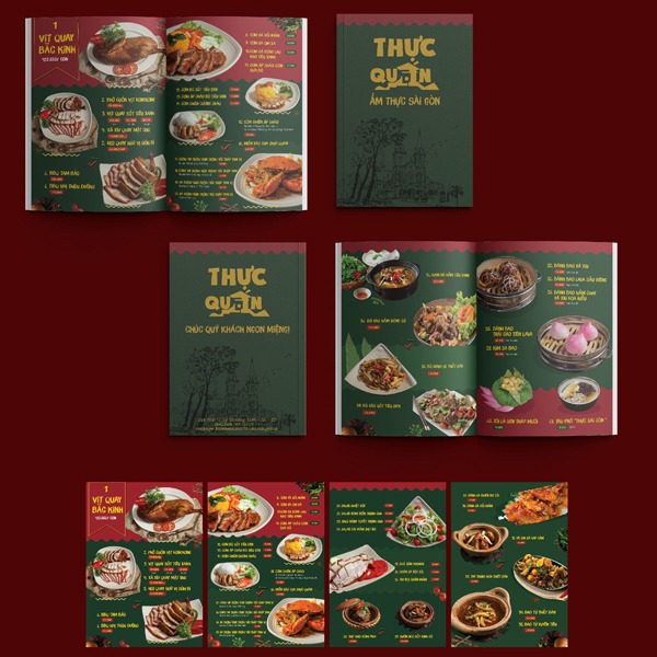 In menu bìa cứng theo yêu cầu