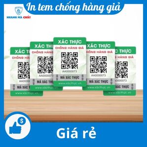 In tem chống hàng giả theo yêu cầu