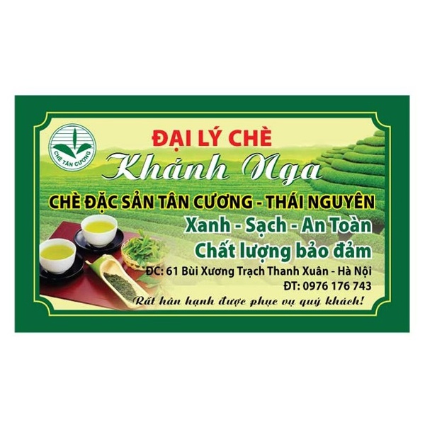 In tem nhãn chè xanh Thái Nguyên