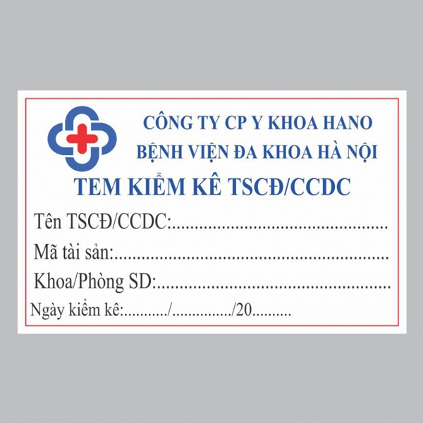 In tem kiểm kê tài sản