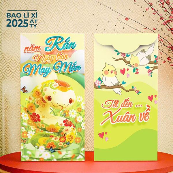 Mẫu bao lì xì con rắn 2025 đẹp mắt