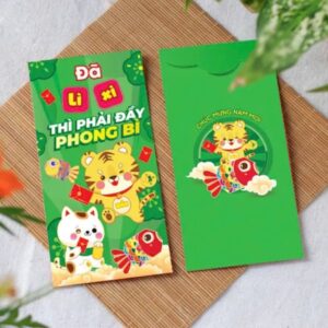 Mẫu bao lì xì màu xanh lá