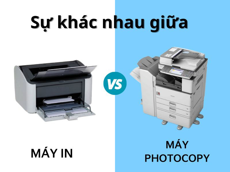 Sự khác nhau của máy in và máy photo