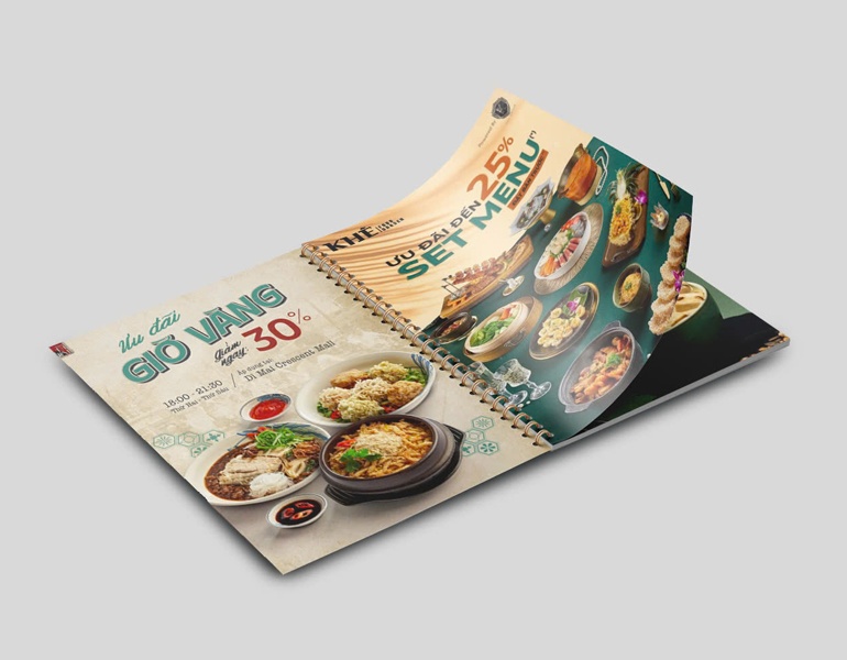 In menu cuốn gáy lò xo