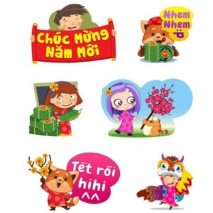 In sticker Tết theo yêu cầu