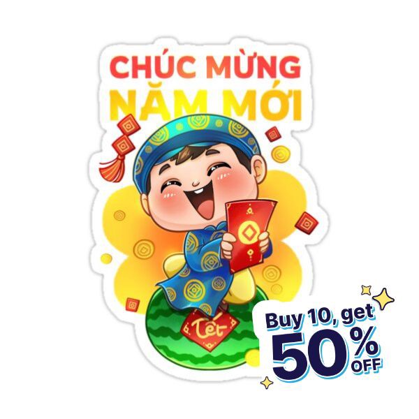 Mẫu sticker tết Chúc mừng năm mới