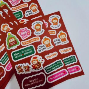 In sticker Noel giá rẻ Hà Nội – Không khí Giáng sinh tràn ngập