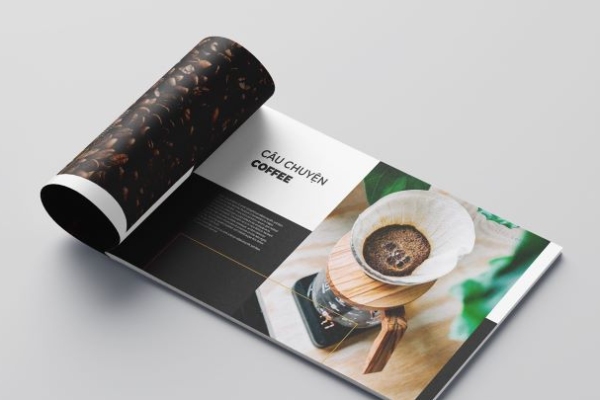 In Hoa Long nhận in mẫu catalogue coffee giá rẻ