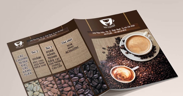 In Hoa Long nhận in mẫu catalogue coffee lấy nhanh