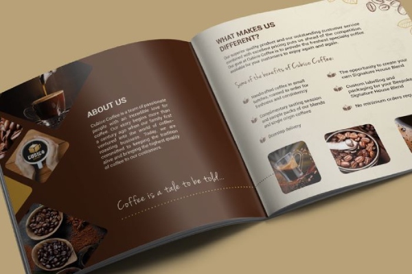 In Hoa Long nhận in mẫu catalogue coffee theo yêu cầu