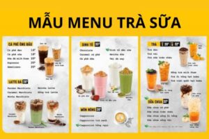 Tổng hợp các mẫu menu trà sữa đẹp cho quán