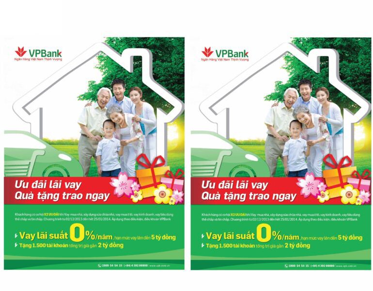 Mẫu tờ rơi vay vốn ngân hàng VPBank