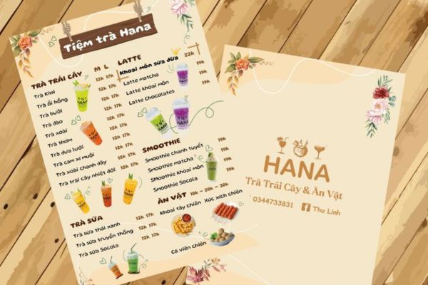 Tổng hợp các mẫu menu trà sữa đẹp cho quán