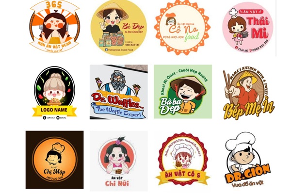 Phong cách thiết kế logo cute dán cốc trà sữa