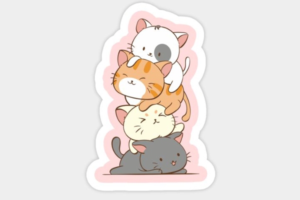 Sticker cat dễ thương