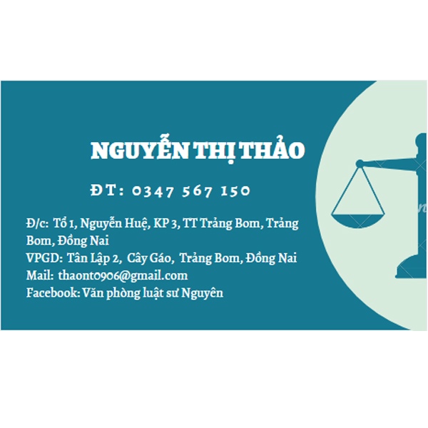 In danh thiếp luật sư tại hà Nội