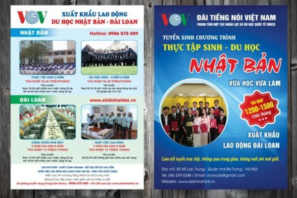 In tờ rơi du học giá rẻ, lấy nhanh theo yêu cầu tại Hà Nội