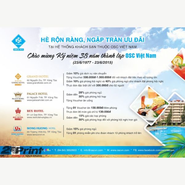 In tờ rơi quảng cáo khách sạn giá rẻ, chất lượng tại In Hoa Long