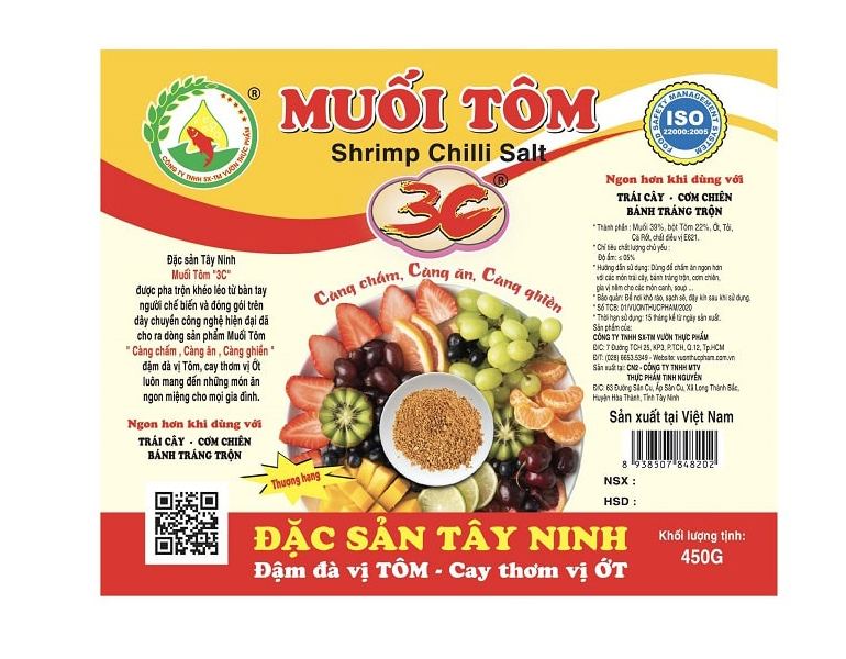 Nội dung cần có khi in tem dán muối tôm