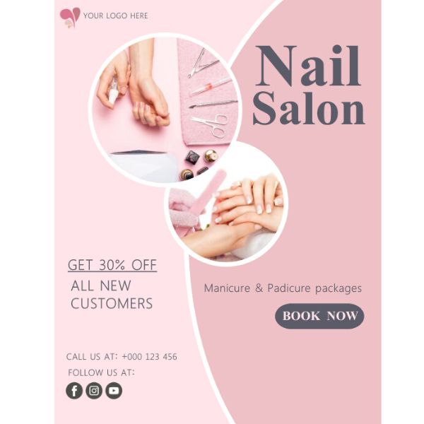 In tờ rơi tiệm nail giá rẻ, thiết kế theo yêu cầu tại Hà Nội