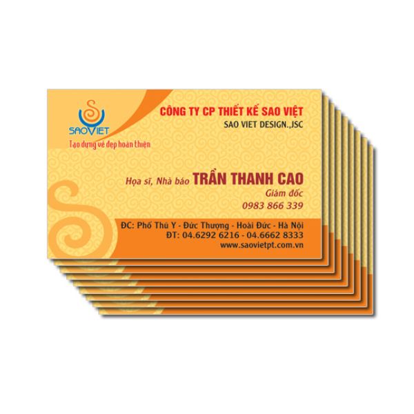 In card visit nôi thất giá rẻ, thiết kế theo yêu cầu tại In Hoa Long