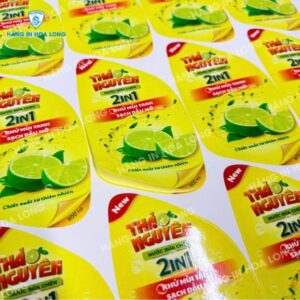 In tem nhãn nước rửa chén giá rẻ - Đẹp - Chống nước tại Hà Nội