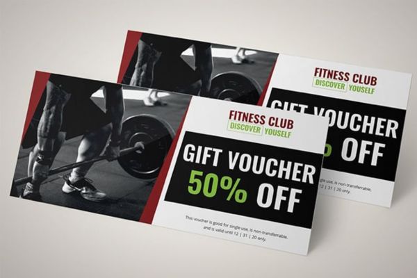 In voucher phòng gym giá rẻ, thiết kế chuyên nghiệp tại Hà Nội