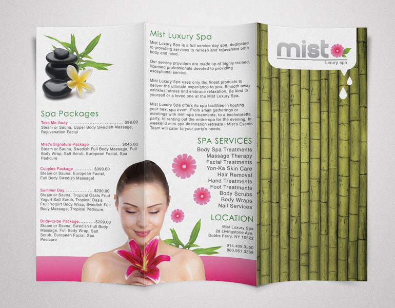 Lưu ý chọn kích thước in brochure cho spa đẹp mắt