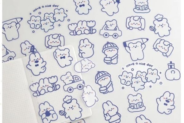 Mẫu sticker trong suốt đẹp, độc đáo 