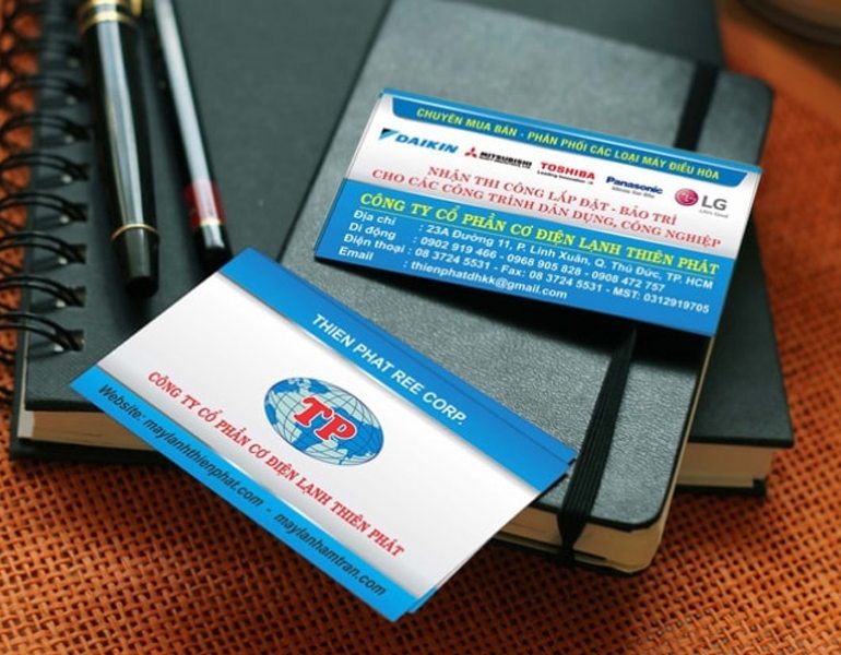 Thiết kế card visit điện tử điện lạnh đẹp mắt