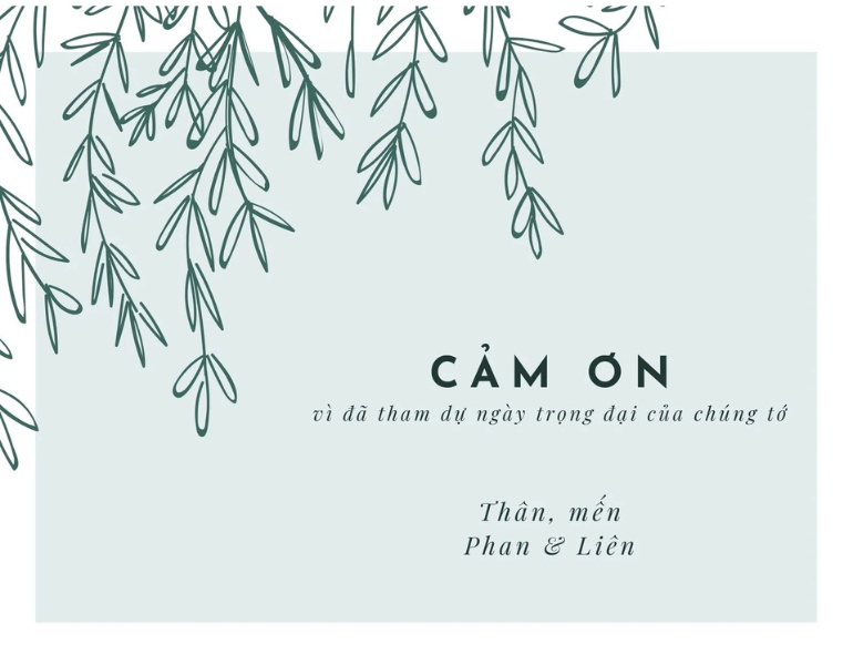 Dịch vụ in thiệp cảm ơn đám cưới tại Hà Nội