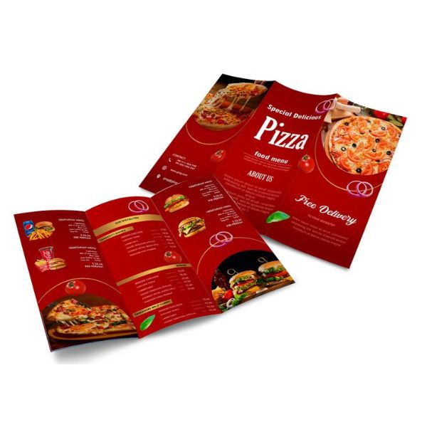 In brochure pizza giá rẻ, mẫu đẹp tại In Hoa Long