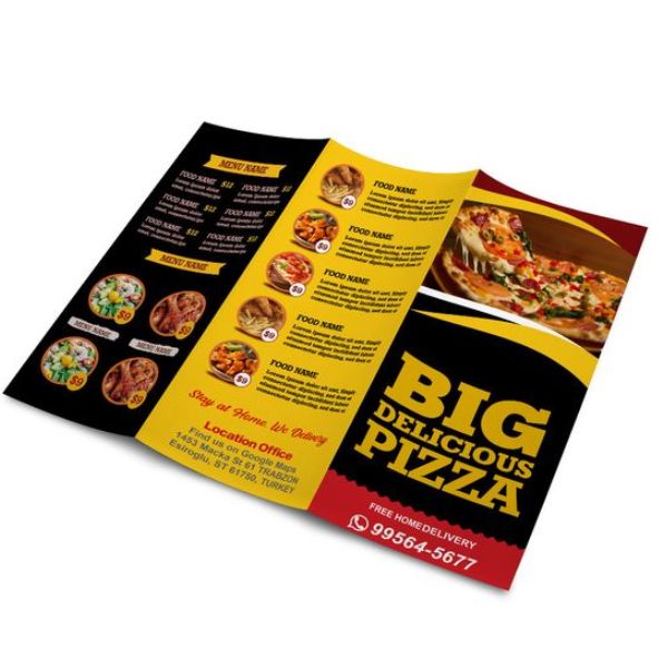 In brochure pizza giá rẻ, mẫu đẹp tại In Hoa Long
