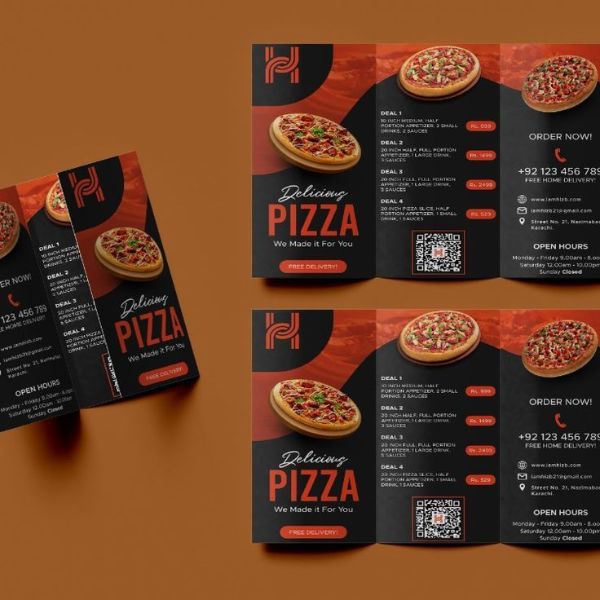In brochure pizza giá rẻ, mẫu đẹp tại In Hoa Long